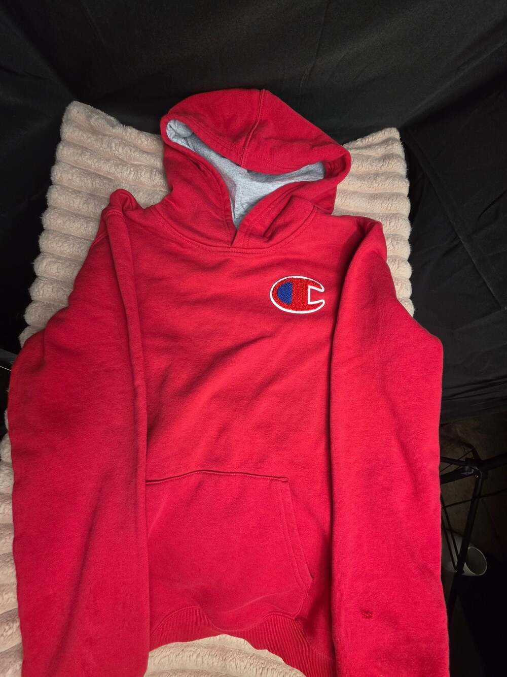 Champion Boys Large Logo Pullover Hoodie Red